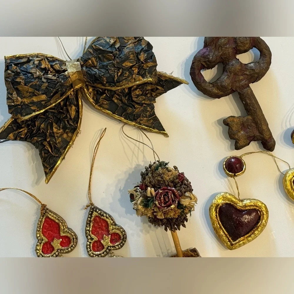 Vintage Pier 1 Christmas Ornaments Lot of 7
